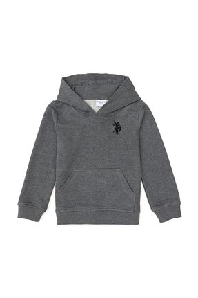 سوئیشرت طوسی بچه گانه ساده U.S. Polo Assn. - کد 865434732