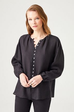 پیراهن مشکی زنانه یقه هفت Naramaxx - کد 730873135