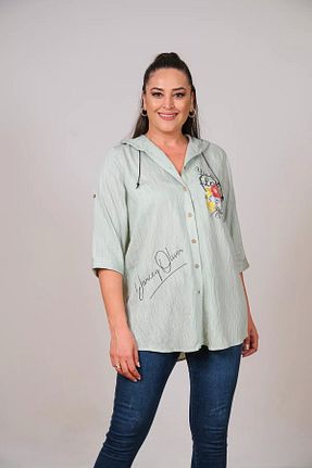 پیراهن سایز بزرگ سبز زنانه گشاد Lady Majestic - کد 303952749