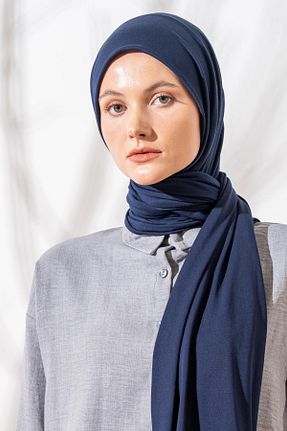 شال سرمه ای زنانه پلی استر JAWEL - کد 865440579