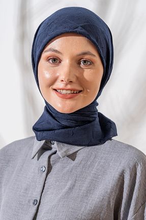 روسری سرمه ای پلی استر JAWEL - کد 865442760