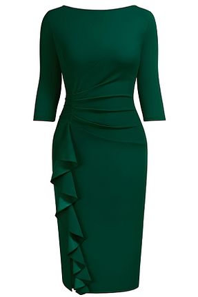 لباس سایز بزرگ سبز زنانه بافتنی 1fazlası - کد 815857038