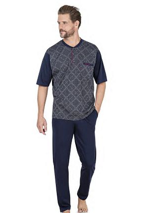 ست لباس راحتی سرمه ای مردانه طرح دار Pierre Cardin - کد 810324777