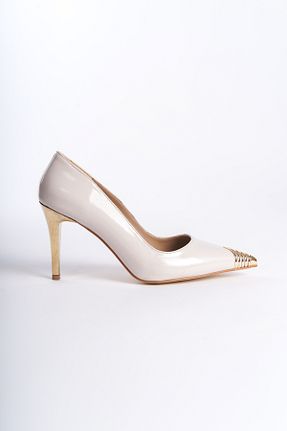 کفش پاشنه بلند کلاسیک بژ زنانه چرم مصنوعی MORIA SHOES - کد 810576215