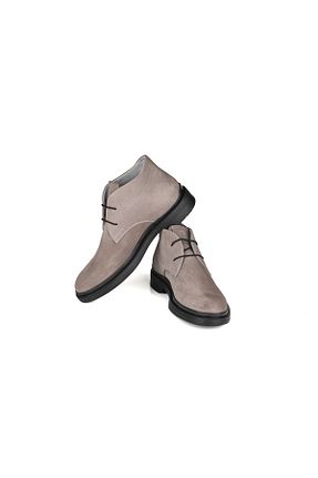 بوت / نیم بوت طوسی مردانه چرم خالص bagcini - کد 865458982