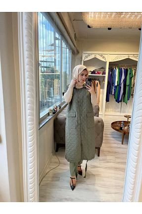 جلیقه خاکی زنانه Relaxed Invee - کد 857017180