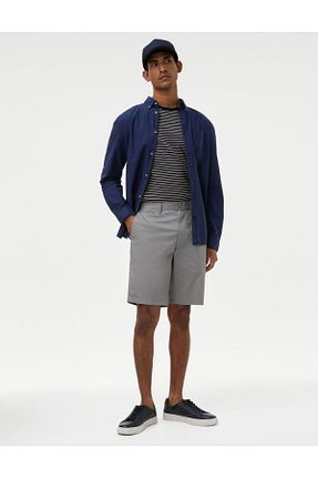 شلوارک و برمودا طوسی مردانه رگولار Marks & Spencer - کد 831339067