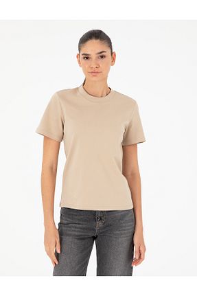 تیشرت بژ زنانه A-Form فیت Pierre Cardin - کد 865464273