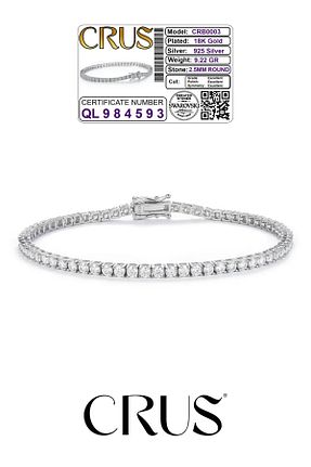 دستبند نقره رنگی زنانه 925 عیار Crus - کد 865456828