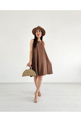 لباس قهوه ای زنانه بافتنی Altı Üstü Butik - کد 865465376