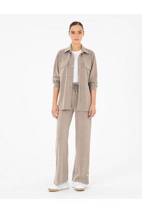 شلوار کرمگن قهوه ای زنانه رگولار Pierre Cardin - کد 865464071