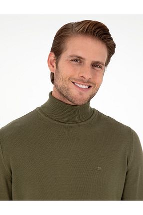 پلیور خاکی مردانه ساده Pierre Cardin - کد 865464397