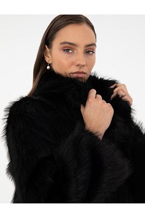 کاپشن قهوه ای زنانه خز مصنوعی Pierre Cardin - کد 865464141