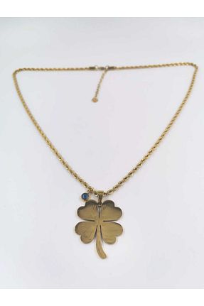 گردنبند استیل ( فولاد ) طلائی زنانه استیل ضد زنگ Wibex accessory - کد 865474329