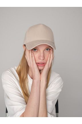کلاه بژ زنانه پنبه ای ŞapkaMania - کد 865477160