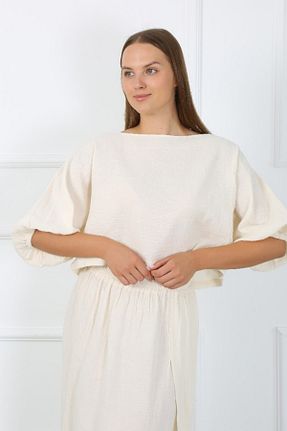 بلوز بژ زنانه ساده agva - کد 865664928