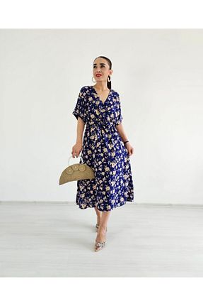 لباس سرمه ای زنانه بافتنی Altı Üstü Butik - کد 865492617
