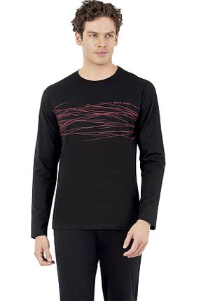 ست لباس راحتی قهوه ای مردانه چاپی Pierre Cardin - کد 865496603