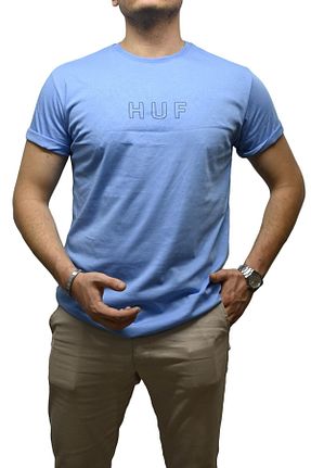 تیشرت آبی مردانه رگولار HUF - کد 865511156