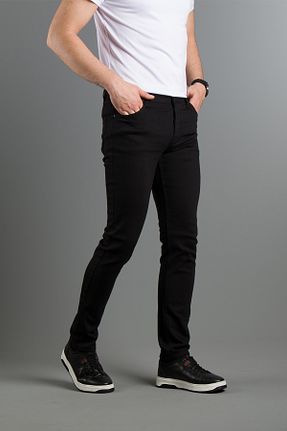 شلوار جین مشکی مردانه پاچه تنگ JR9 - کد 865510013