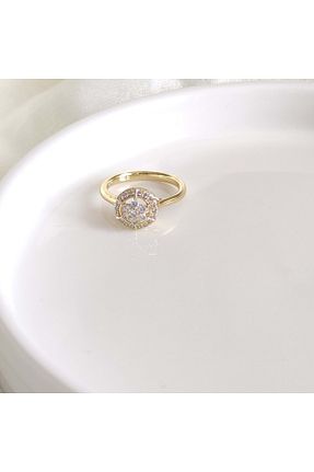 انگشتر جواهر طلائی زنانه زیرکن Güler Yüzlü Silver - کد 833301881