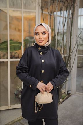 ست بالاتنه و پائین تنه حجاب مشکی زنانه اورسایز VELLICHOR - کد 865541686