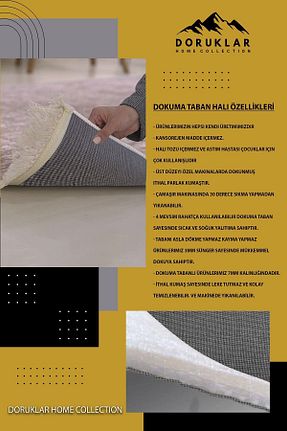 فرش مشکی زیره ضد لغزش Doruklar Home Collection - کد 752152453