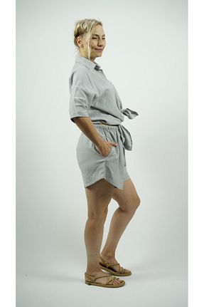 ست بالاتنه و پائین تنه طوسی زنانه پنبه ای Dressi - کد 841881373