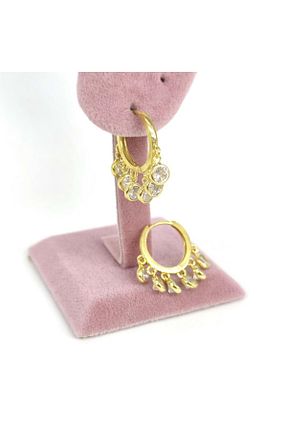 گوشواره نقره طلائی زنانه 925 عیار Güler Yüzlü Silver - کد 355441457