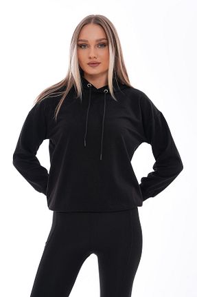 سوئیشرت مشکی زنانه چاپی Şimal - کد 865551112