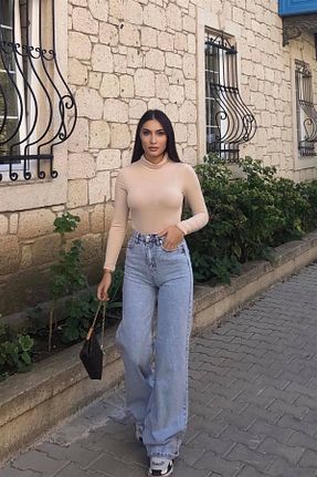 شلوار آبی زنانه جین ByCukurovaFrango - کد 902480755