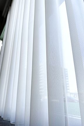 پرده توری سفید ریل دار Brillant - کد 865574281