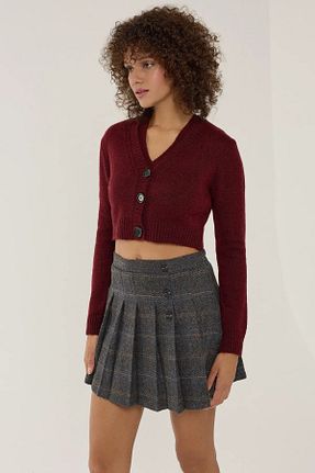 ست بالاتنه و پائین تنه زرشکی زنانه تریکو Hiccup - کد 865570251