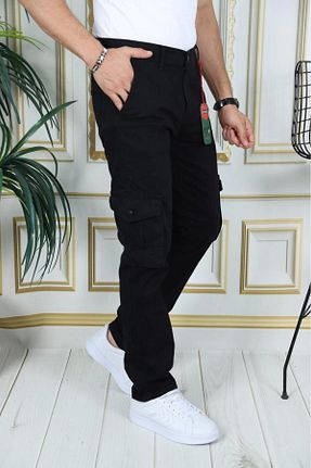 شلوار مشکی مردانه Keten Görünümlü PHANTOM JEANS - کد 855020095