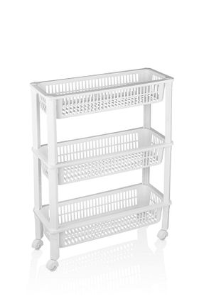 کابینت چند منظوره سفید پلاستیک Dükkanönü - کد 865584172