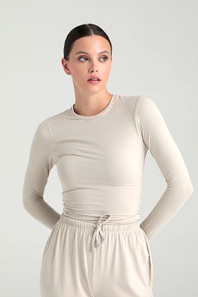 بلوز بژ زنانه ساده SHEISMONO - کد 865769771
