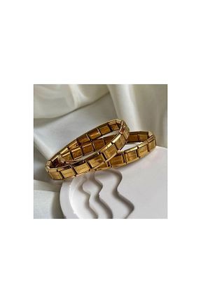 دستبند استیل (فولاد) طلائی زنانه استیل (فولاد) Genel Markalar - کد 865487668
