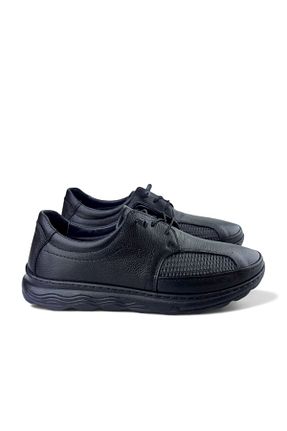 کفش کژوال مشکی مردانه چرم خالص The Dortex Shoes - کد 841348014