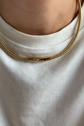 گردنبند استیل ( فولاد ) طلائی زنانه استیل ضد زنگ Beca Atelier - کد 865632625
