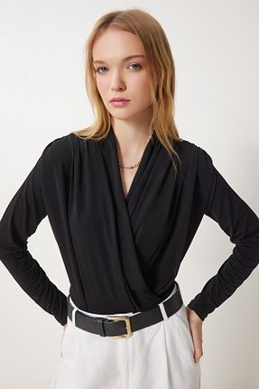 بلوز مشکی زنانه ساده Lovelyİstanbul - کد 865648089