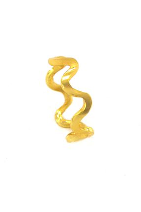 انگشتر استیل (فولاد) طلائی زنانه روکش طلا FerizZ - کد 863313843