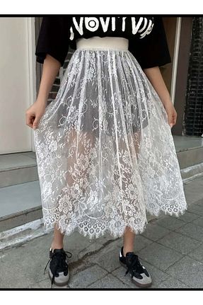 دامن سفید زنانه پارچه bikinistan - کد 865851978
