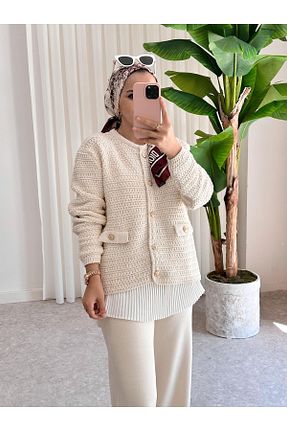 رویه حجاب بژ زنانه رگولار ASEL FASHİON - کد 865718204