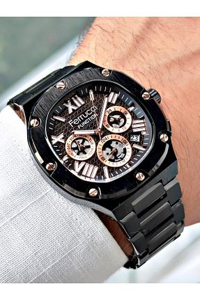 ساعت مچی مشکی مردانه 41-46 میلی متر Ferrucci - کد 838018333