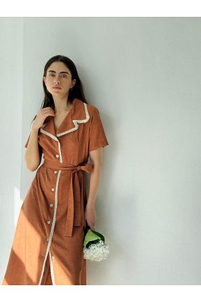 لباس قهوه ای زنانه بافتنی Retrobird - کد 865754031