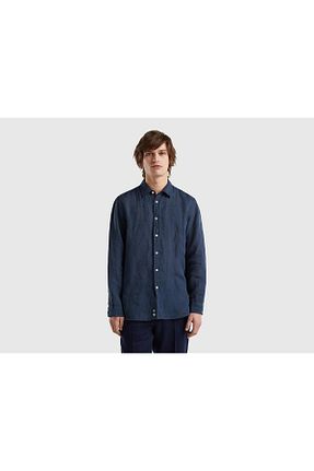 پیراهن سرمه ای مردانه اسلیم فیت United Colors of Benetton - کد 865780811