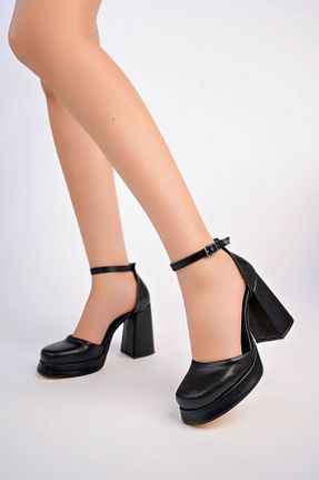 کفش پاشنه بلند پر مشکی زنانه پاشنه متوسط (5-9 سانتی متر) NESKA - کد 835216561