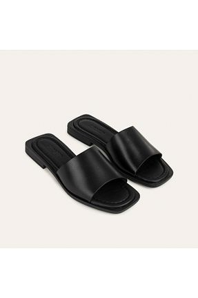 دمپائی مشکی زنانه چرم خالص Mudo - کد 833999785