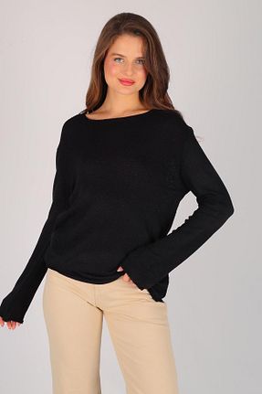 پلیور مشکی زنانه ساده FACETTE - کد 865786493
