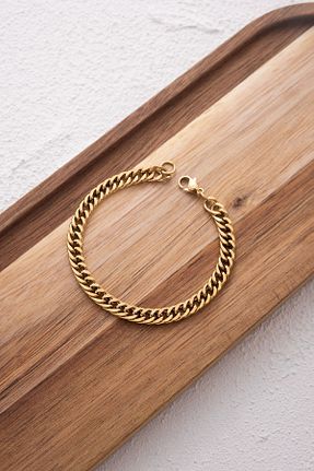 دستبند استیل (فولاد) طلائی زنانه استیل ضد زنگ ByFlorya Jewelry - کد 819947534